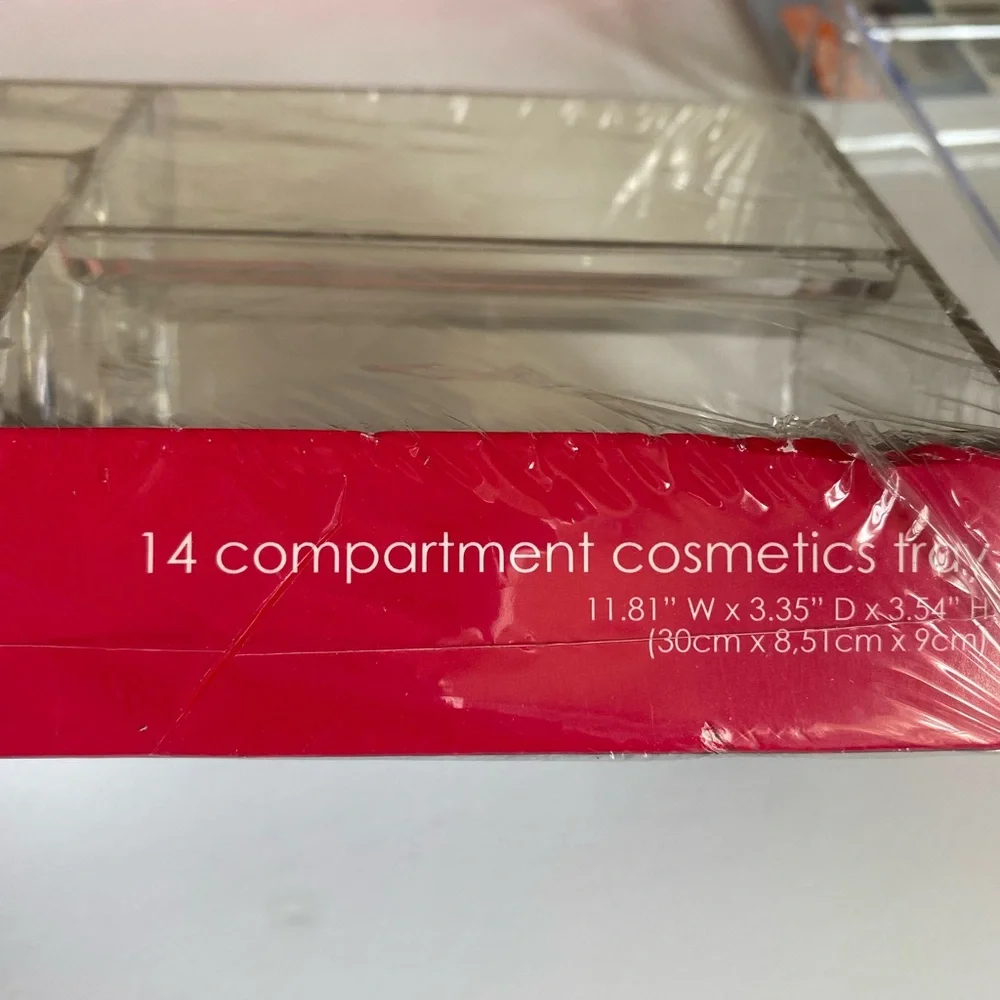 2 Clear Acrylic Make-Up Toiletry Organizers New with Tags